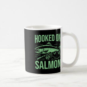 Taza De Café Vinculado A La Pesca De Salmón