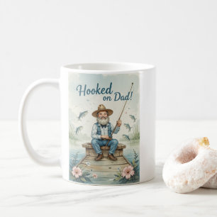 Taza De Café Vinculado al Día de los Padres Pescadores de Papá 