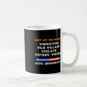 Taza De Café Vindicativo villano viola visión de voto de Kamala