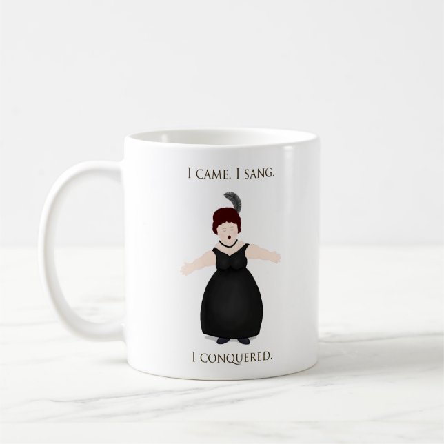 Taza De Café "Vine, canto, conquisté" de cantante vocalista (Izquierda)