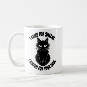 Taza De Café Vine por los aperitivos, me quedo para tu gato neg