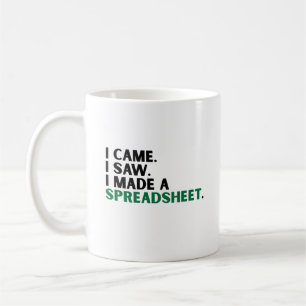 Taza De Café Vine. Vi. Hice una hoja de cálculo.