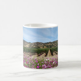 Taza De Café Viñedo del Valle de Napa con flores Cosmos