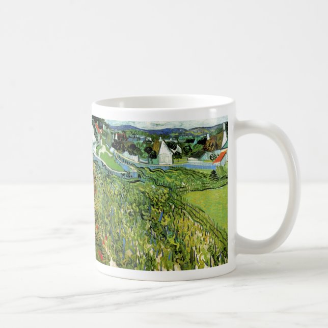 Taza De Café Viñedos con vistas a Auvers por Vincent van Gogh (Derecha)
