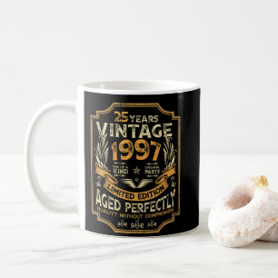 Taza De Café Viñeta de 25 años 1997 25º cumpleaños