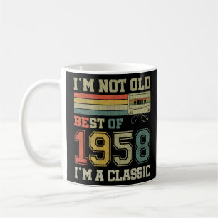 Taza De Café Viñeta de 65 años de edad 1958 Cinta Cassette 65º 
