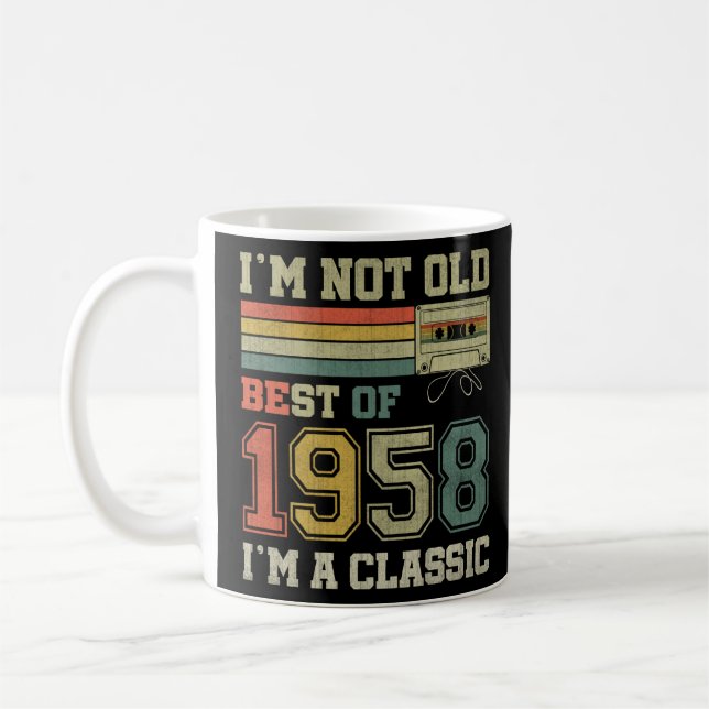 Taza De Café Viñeta de 65 años de edad 1958 Cinta Cassette 65º  (Izquierda)
