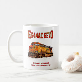 Taza De Café Viñeta GE ES44AC GEVO Diesel Locomotora