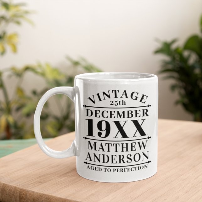 Taza De Café Viñeta personalizada de edad avanzada a perfección (Subido por el creador)