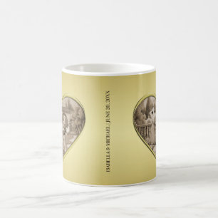 Taza De Café Viñeta Romance, hombre y mujer, oro
