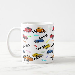 Taza De Café Viñetas Guay y autos clásicos todos en un solo lug