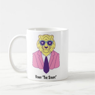 Taza De Café Vinny "The Stripe" - Tigre con traje rosado