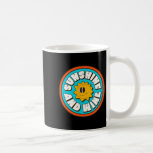 Taza De Café Vino Divertido Soleado Lindo Verano Retro Vintage