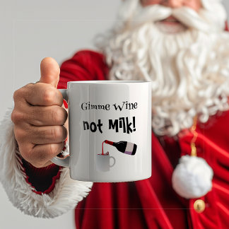 Taza De Café Vino gimnasio, no leche divertida