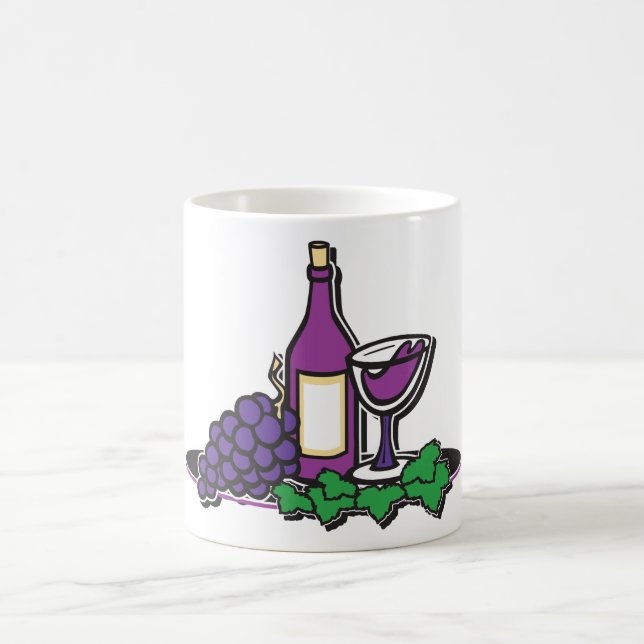 Taza De Café Vino rojo y uvas moradas (Centro)