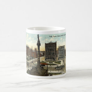 Taza De Café Vintage 1910 de Cleveland Ohio de la arena pública
