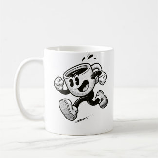 Taza De Café Vintage 1930s Rubber Hose Running Coffee Cup Carto