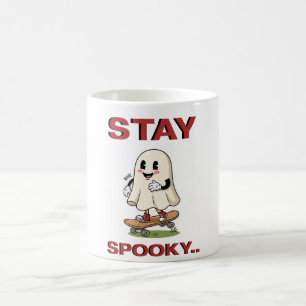Taza De Café Vintage 1930s Style Stay Spooky Skating Ghost Retr