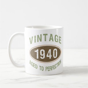Taza De Café Vintage 1940 80º cumpleaños