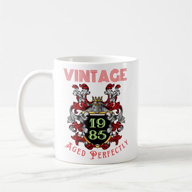 Taza De Café Vintage 1985 Edad Perfectamente (Izquierda)