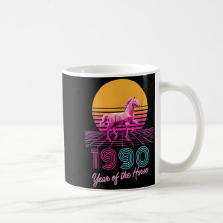 Taza De Café Vintage 1990 Año del Caballo Lunar Rider Cny Zod