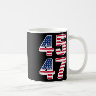 Taza De Café Vintage 45 47 Squared Trump 2024 Regalo electoral