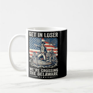 Taza De Café Vintage 4 de julio Entra en el cruce del Delaware