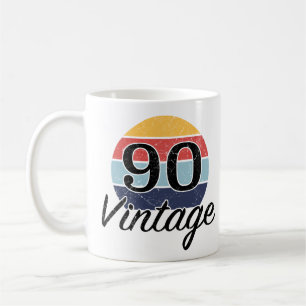 Taza De Café Vintage 90th Birthday Sunset