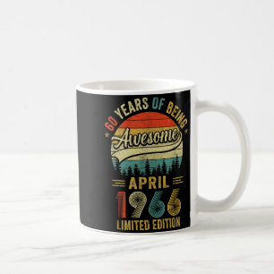 Taza De Café Vintage abril 1966 60 años 60 cumpleaños hombres