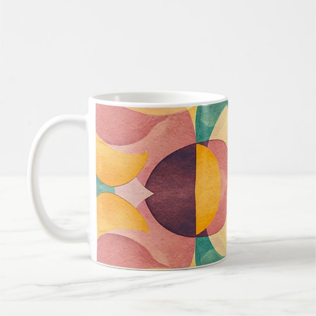 Taza De Café Vintage Abstract Pattern (Izquierda)