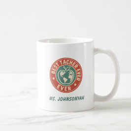 Taza De Café Vintage Apple Circular Mejor Bastante Maestra