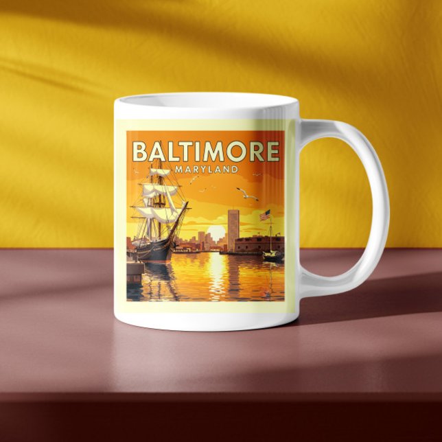 Taza De Café Vintage Baltimore Maryland (Subido por el creador)