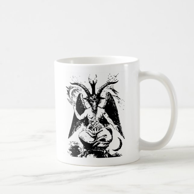 Taza De Café Vintage Baphomet negro (Derecha)