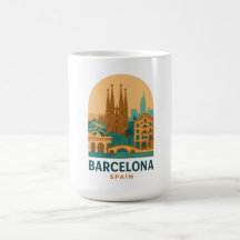 Taza de café Vintage Barcelona Sagrada Familia