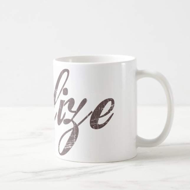 Taza De Café Vintage Belice (Derecha)