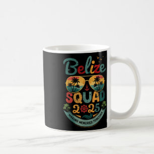 Taza De Café Vintage Belize Squad 2025 Tropical Beach Vacation