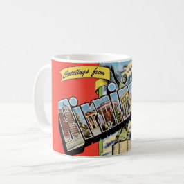 Taza De Café Vintage Birmingham AL Greeting Mug