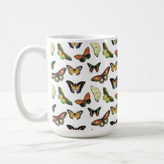 Taza De Café Vintage Butterflies (Izquierda)