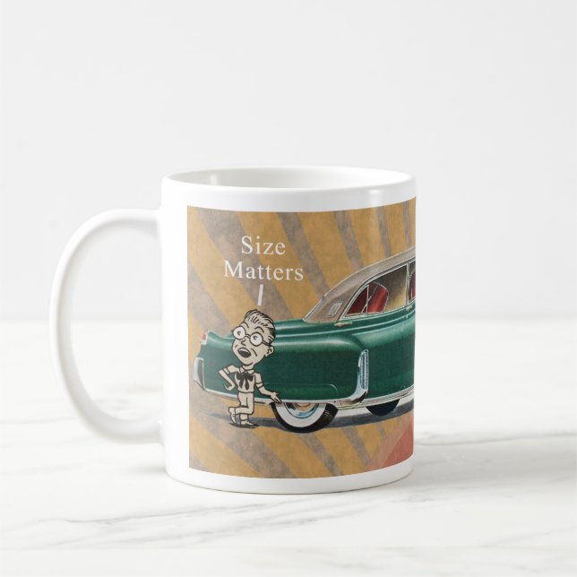 TAZA DE CAFÉ VINTAGE CADILLAC 'TAMAÑO MATTERS' MÁS (Izquierda)