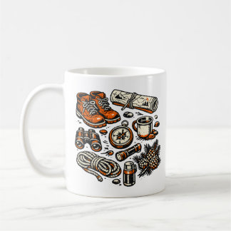 Taza de café Vintage Camping Essentials | Outd ret