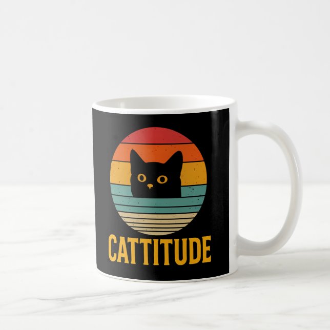 Taza De Café Vintage Cattitude Cat  (Derecha)