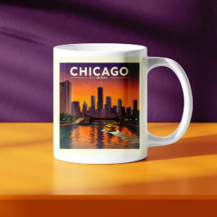 Taza De Café Vintage Chicago Illinois