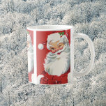 Taza De Café Vintage Christmas, Jolly Winking Santa Claus<br><div class="desc">Vintage illustration Christmas holiday design featuring a happy,  jolly Santa Claus wearing a hat and winking as if he has a secret. Ho,  ho,  ho,  Merry Christmas!</div>