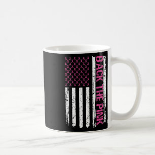 Taza De Café Vintage Ck La Bandera Rosa Estadounidense Del Cánc