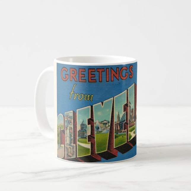 Taza De Café Vintage Cleveland Ohio Mug (Anverso izquierdo)