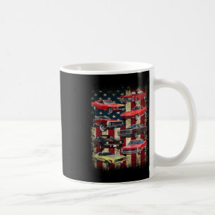 Taza De Café Vintage Clic Muscle Car Retro Bandera Estadouniden