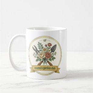 Taza De Café Vintage Club de Jardinería de Mamá