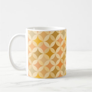 Taza De Café Vintage colorido: patrón abstracto.