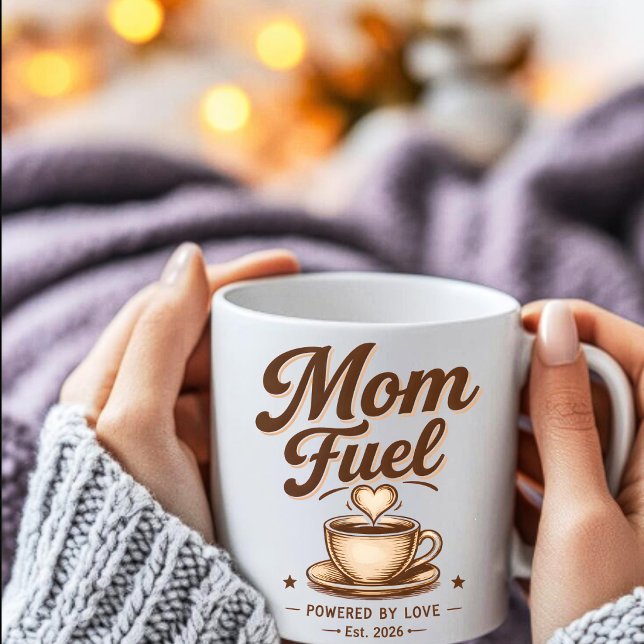 Taza de café vintage Combustible de Mamá impulsada (Subido por el creador)