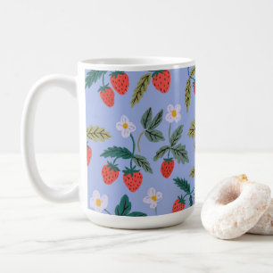 Taza De Café Vintage Cottagecore Strawberry Pattern